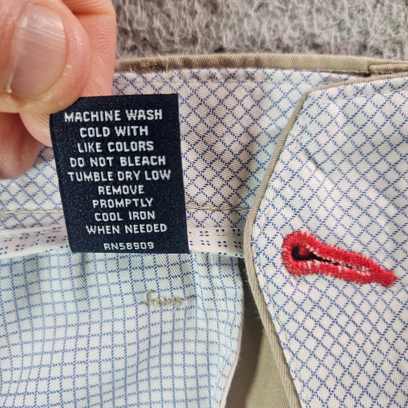 $65‎ NWT Cremieux Chino Shorts Men 40 x 8" Stretch Relaxed Fit Khaki 5-Pocket - Picture 5 of 10